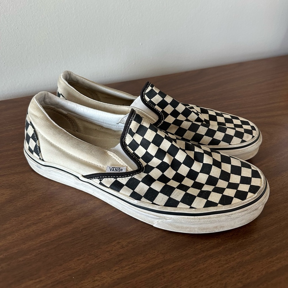 Checkered Slip On Vans